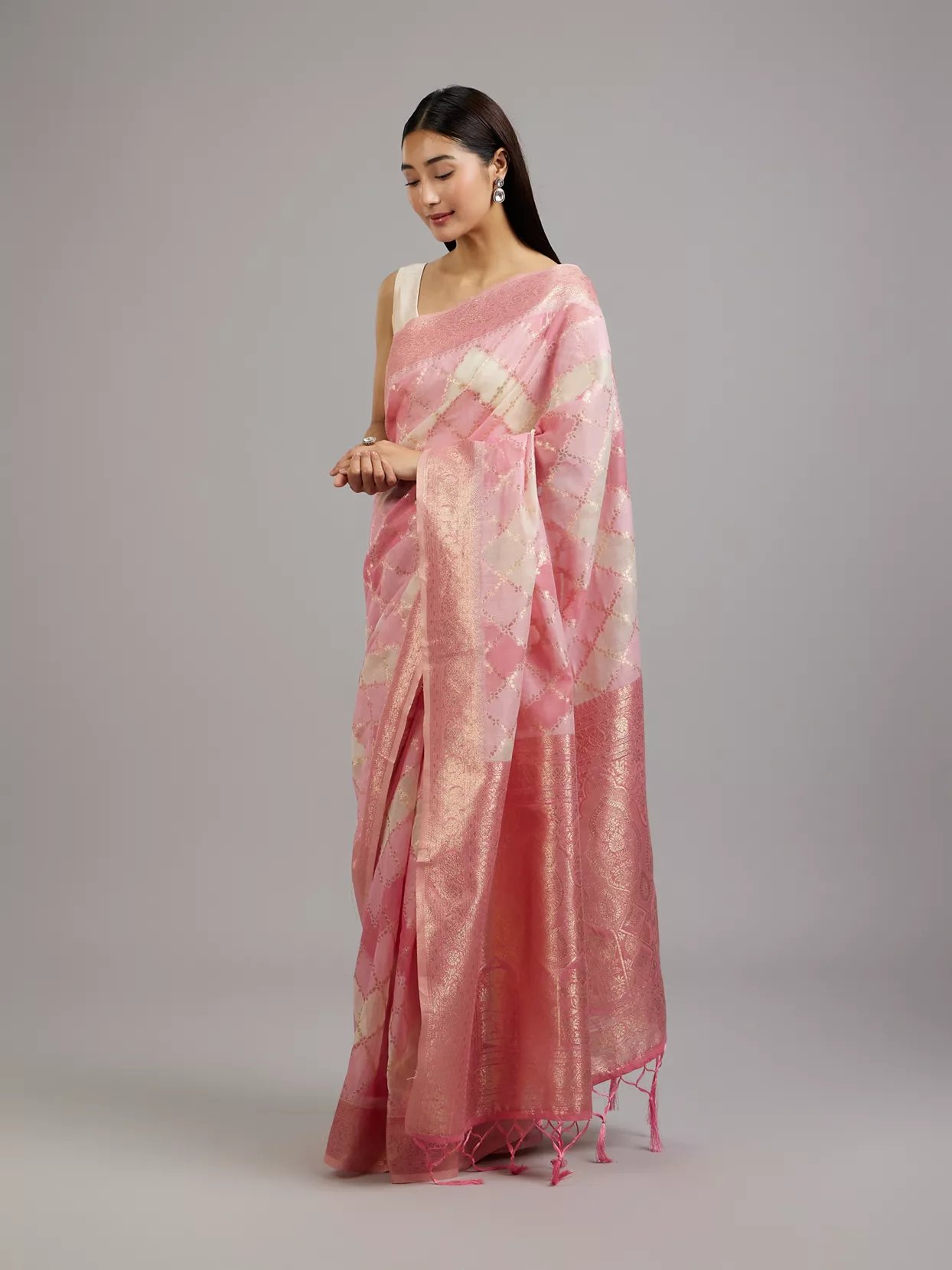 Vibrant Pink Elegance Saree - View 3