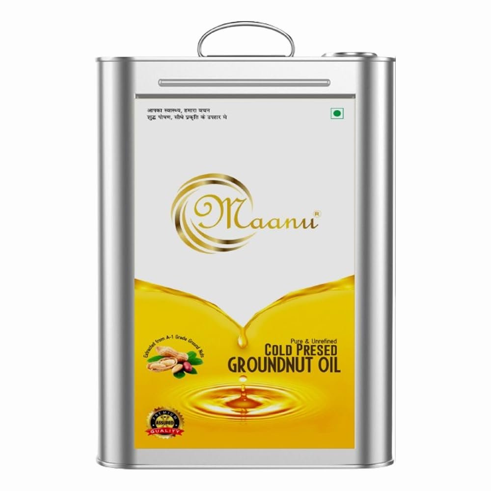 15 Kg | Tin Can | Maanu Cold Pressed Groundnut Peanuts Oil 15 Kg | Tin Can | Kolhu/Kacchi Ghani/Chekku/Ganuga | Peanut Oil | Natural | Chemical-Free | Cold Pressed Groundnut Oil for Cooking - View 6