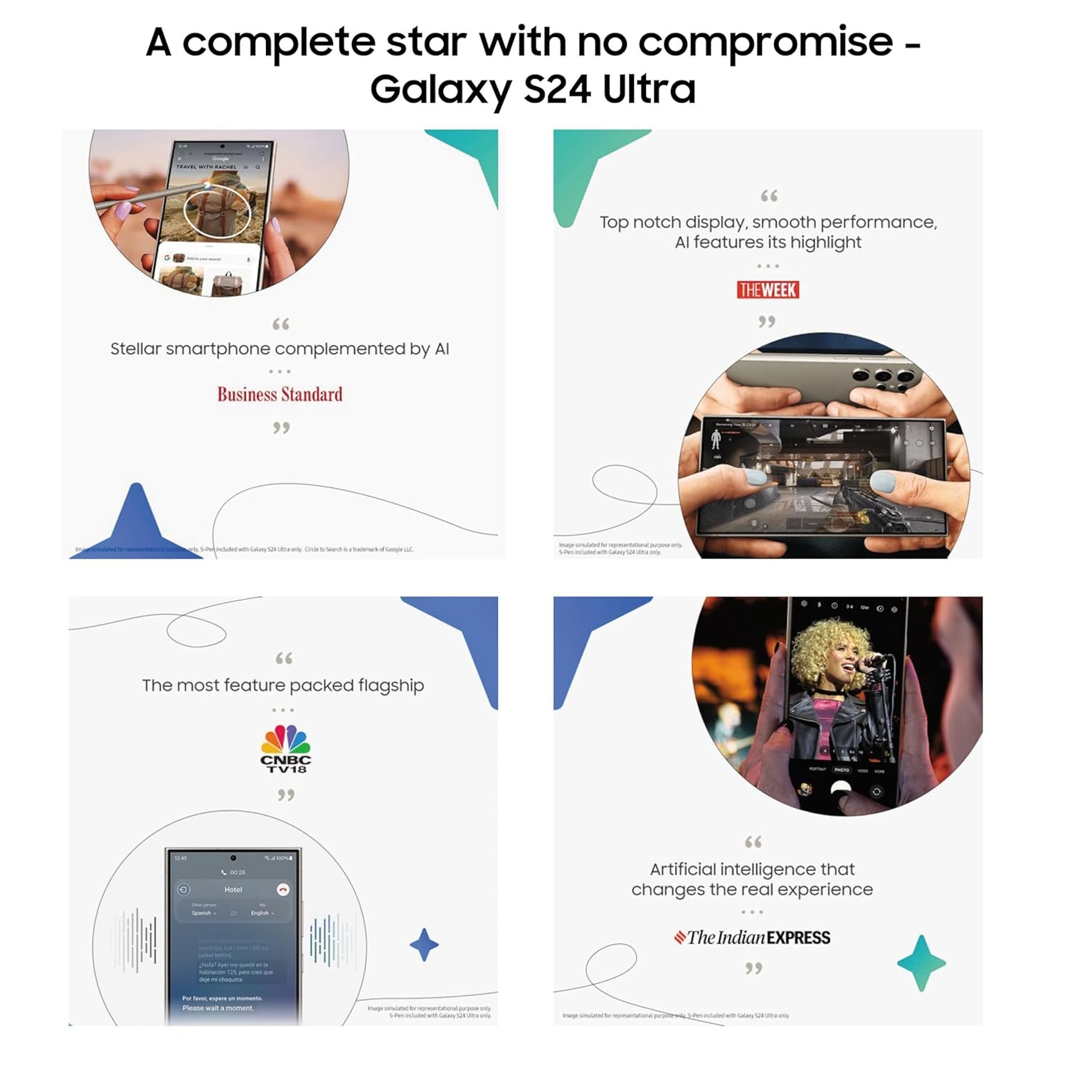 Samsung Galaxy S24 Ultra 5G AI Smartphone with Galaxy AI (Titanium Gray, 12GB, 256GB Storage), Snapdragon 8 Gen 3, 200 MP Camera with ProVisual Engine and 5000mAh Battery - View 2